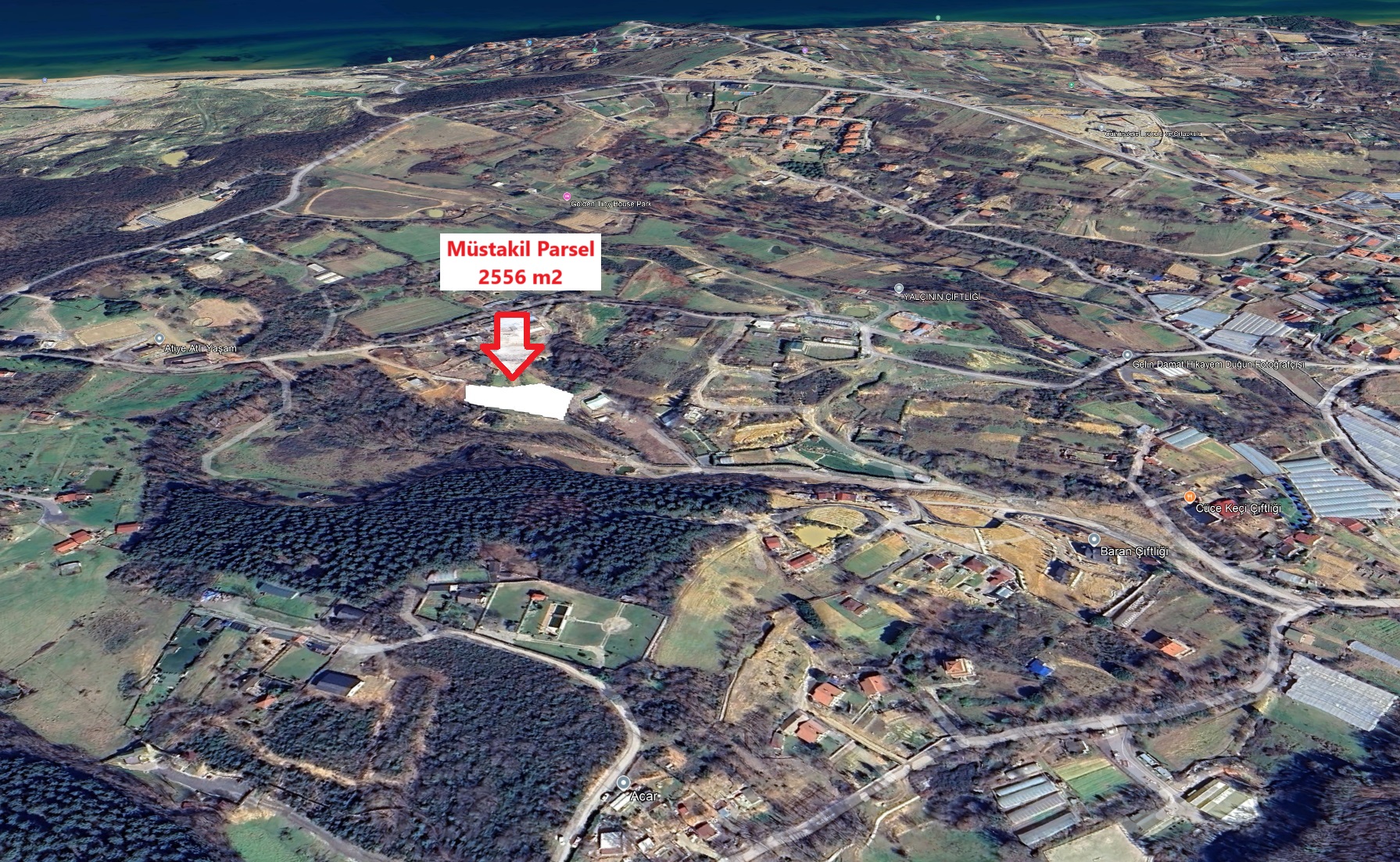 GÜMÜŞDERE YATIRIM VE YAŞAM ALANINA UYGUN MÜSTAKİL PARSEL 2556 M2