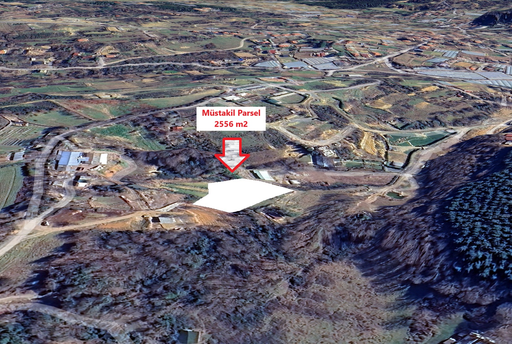 GÜMÜŞDERE YATIRIM VE YAŞAM ALANINA UYGUN MÜSTAKİL PARSEL 2556 M2