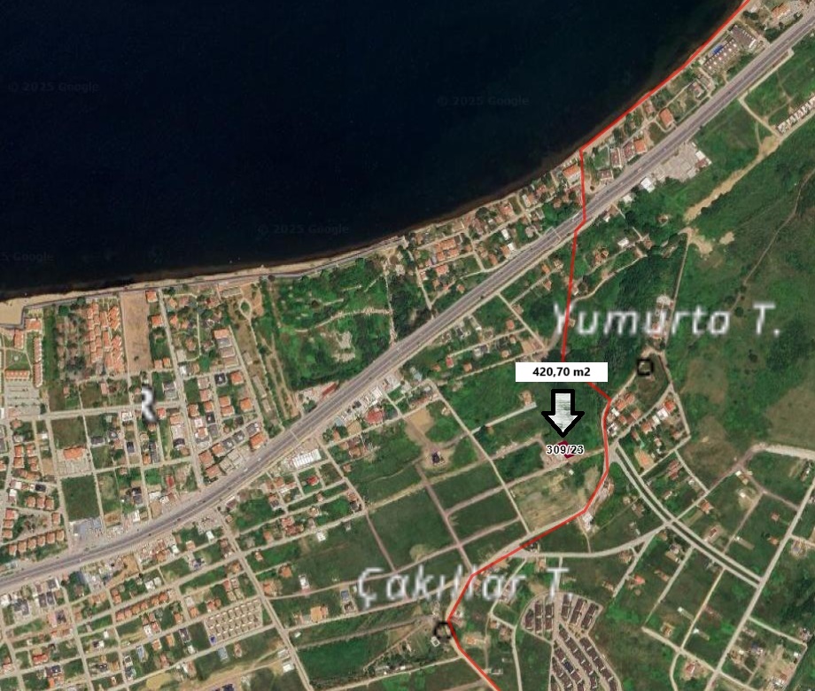 ÇİFTLİKKÖY DENİZ MANZARALI VİLLA İMARLI 421 M2 ARSA 5.150.000.TL