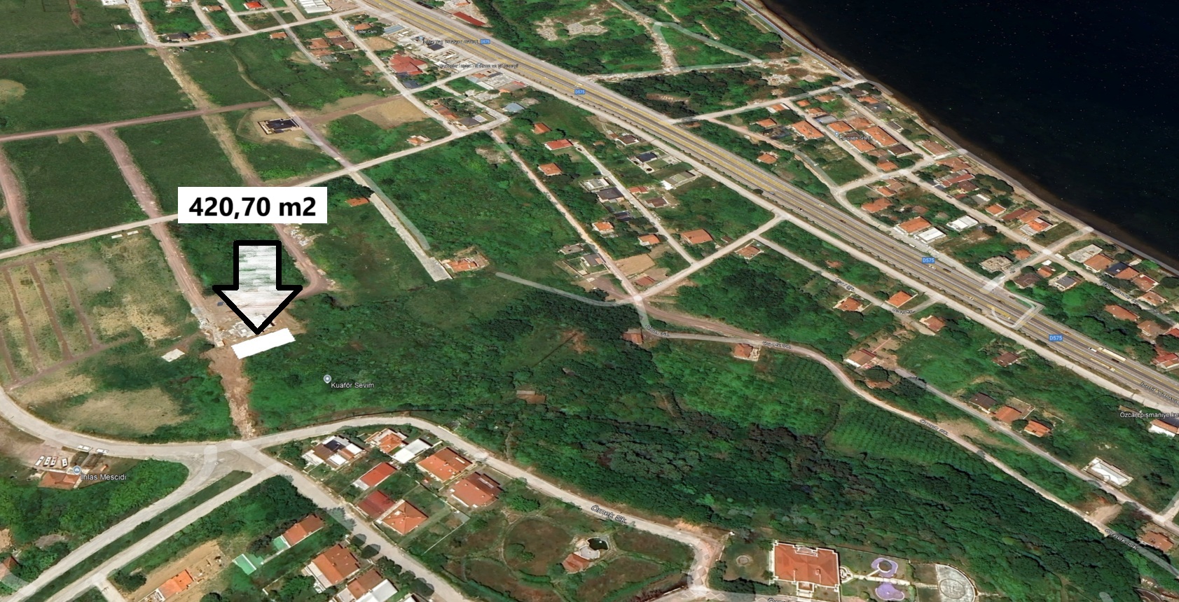 ÇİFTLİKKÖY DENİZ MANZARALI VİLLA İMARLI 421 M2 ARSA 5.150.000.TL
