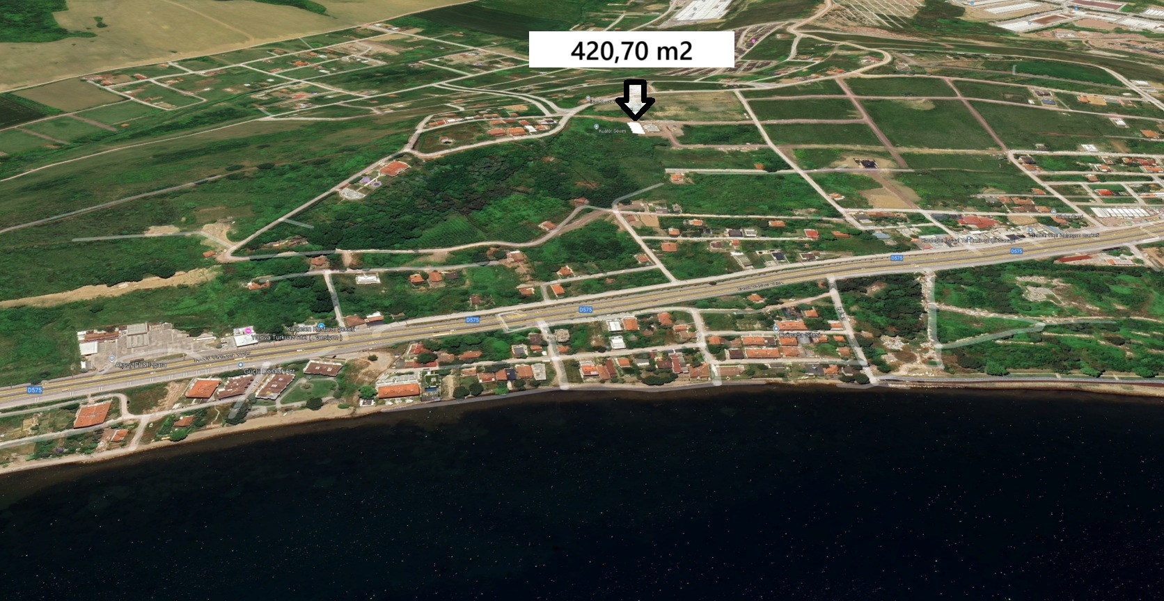 ÇİFTLİKKÖY DENİZ MANZARALI VİLLA İMARLI 421 M2 ARSA 5.150.000.TL