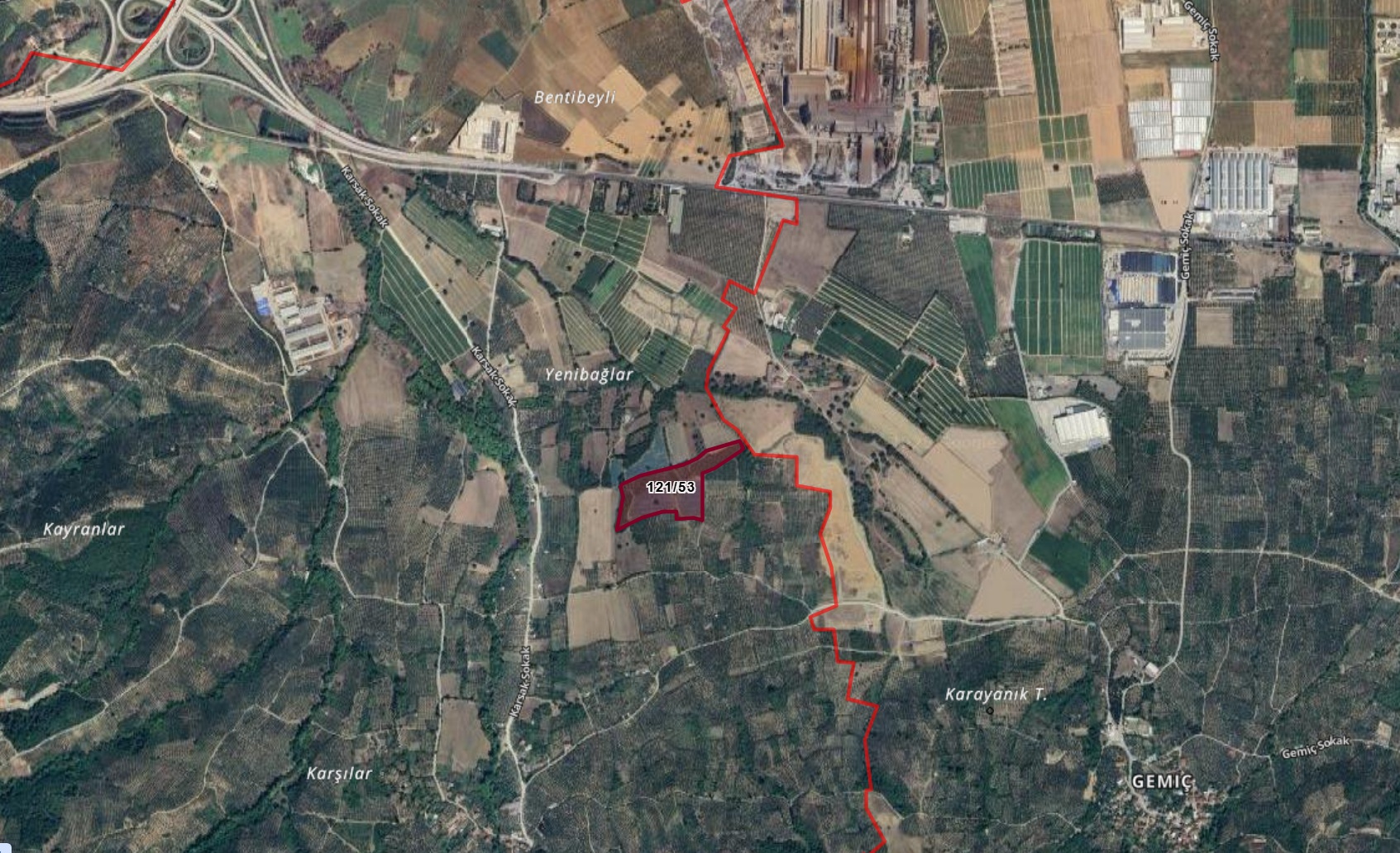ORHANGAZİ KARSAK KÖYÜ YOLU MEVCUT, MERKEZE YAKIN 38.706 M2